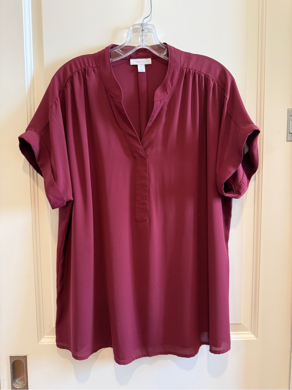 Charter Club Split Neck Blouse